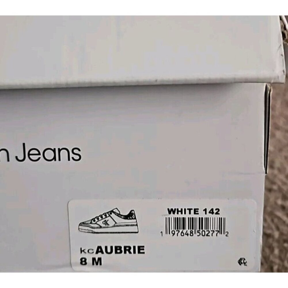 Calvin Klein Aubrie Sneaker Women's Classic Size 8 New White and Black - Picture 6 of 6